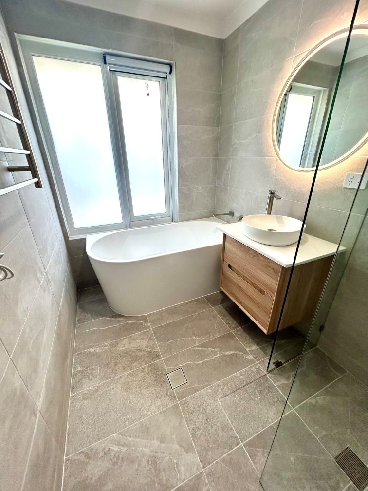 After bathroom renovation