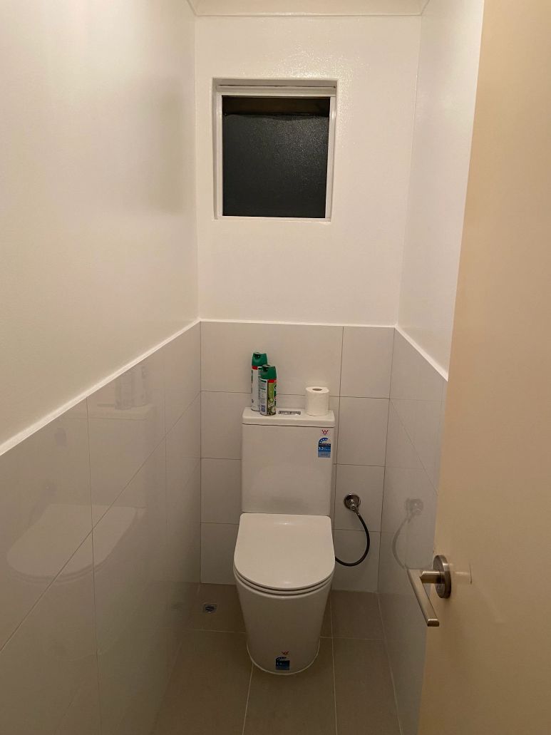 Toilet area tiling